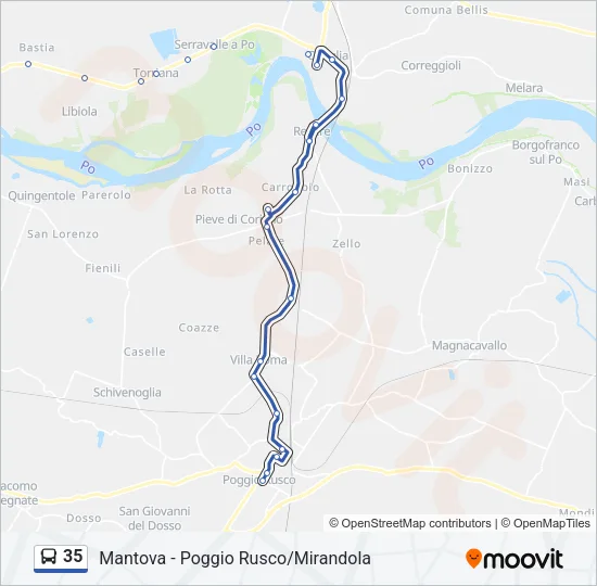 35 Bus Line Map