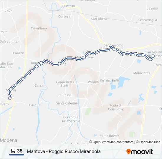 35 Bus Line Map