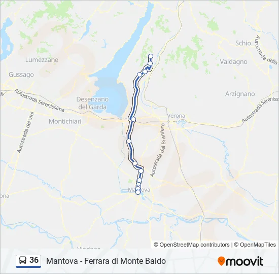36 Bus Line Map