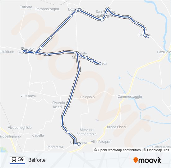 59 bus Line Map