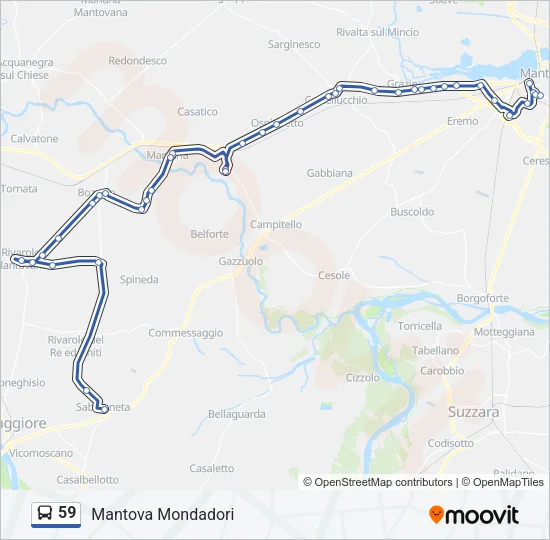59 Bus Line Map