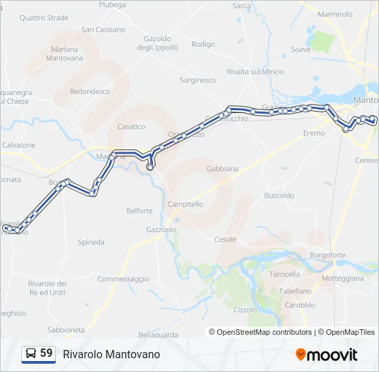 59 Bus Line Map