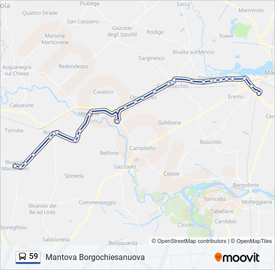 59 bus Line Map