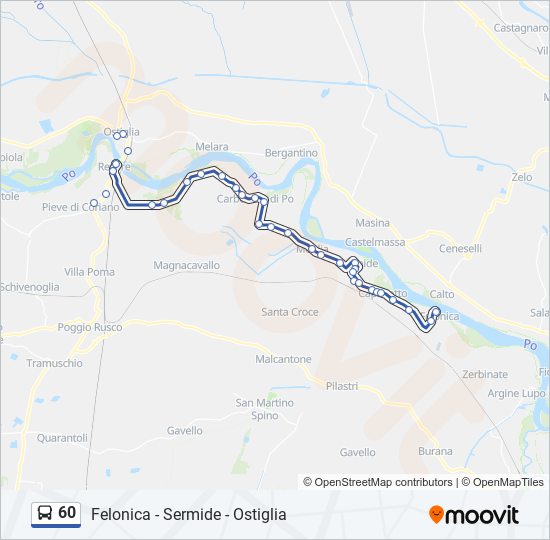 60 bus Line Map