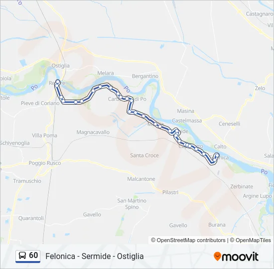 60 Bus Line Map