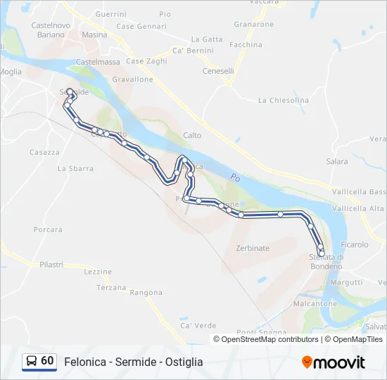 60 Bus Line Map