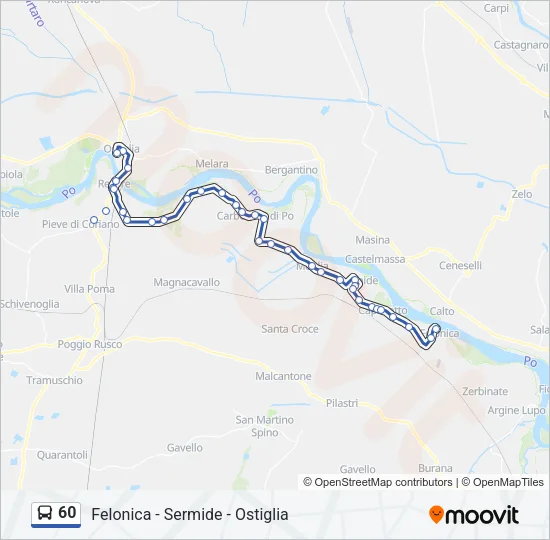 60 Bus Line Map