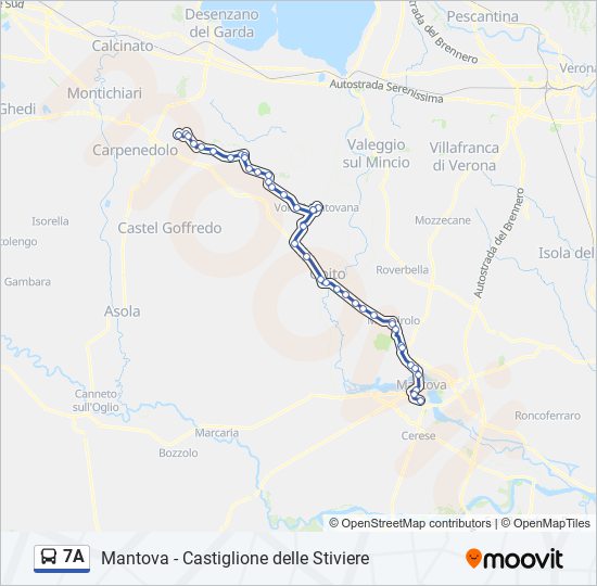 7A bus Line Map