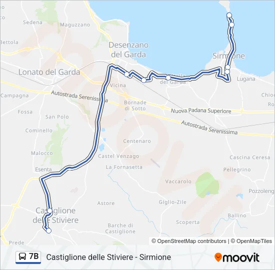 7B Bus Line Map