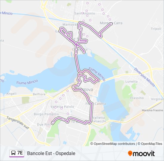 7E bus Line Map