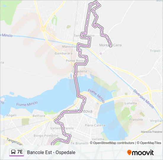 7E Bus Line Map