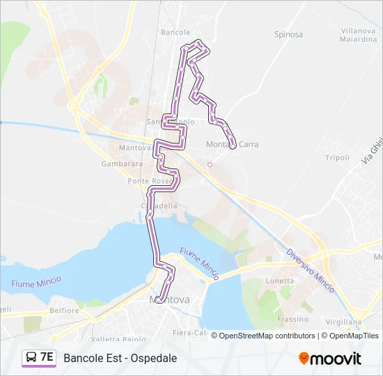7E Bus Line Map