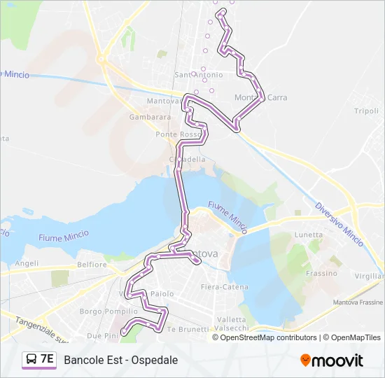 7E Bus Line Map