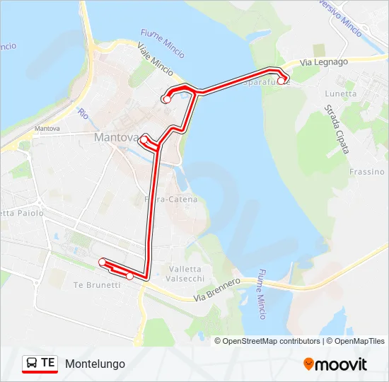 TE Bus Line Map