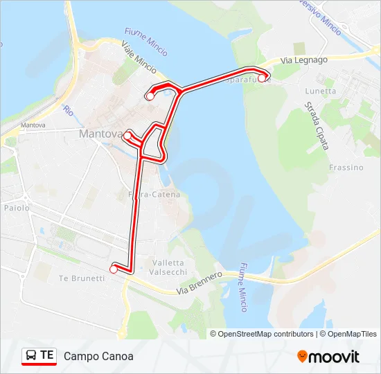 TE Bus Line Map
