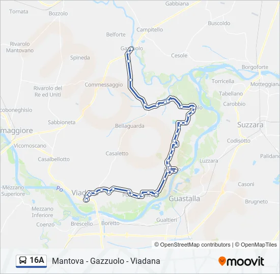 16A Bus Line Map