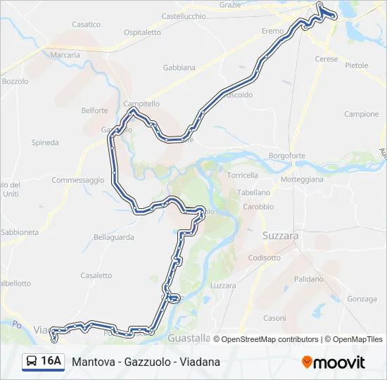 16A Bus Line Map