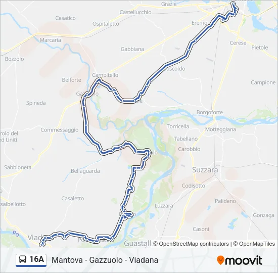 16A Bus Line Map