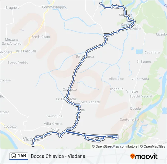 16B Bus Line Map