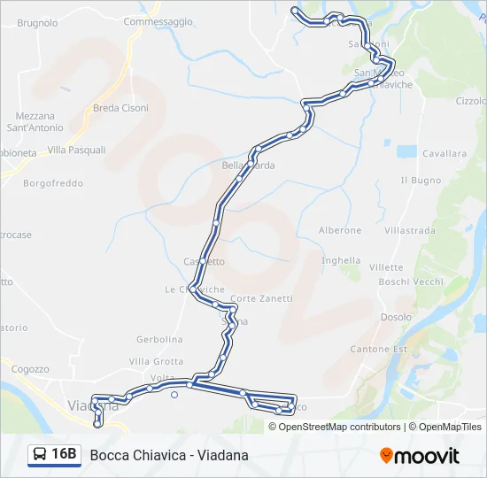 16B Bus Line Map