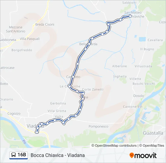 16B Bus Line Map