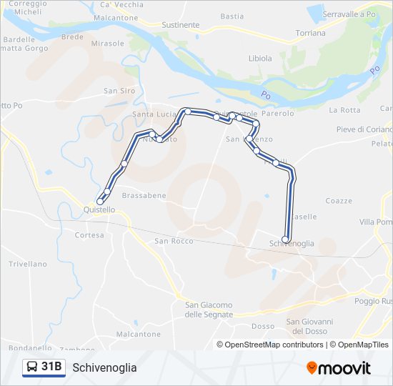 Percorso linea bus 31B