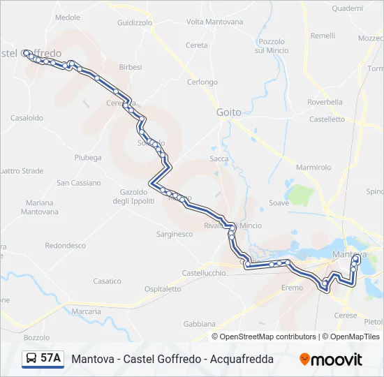 57A Bus Line Map