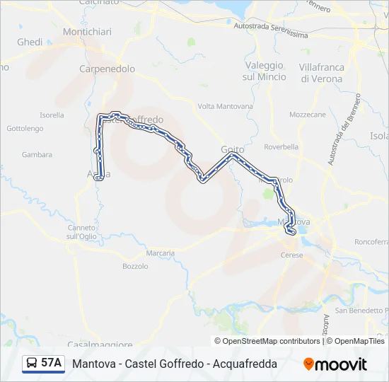 57A Bus Line Map