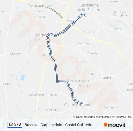 57B Bus Line Map
