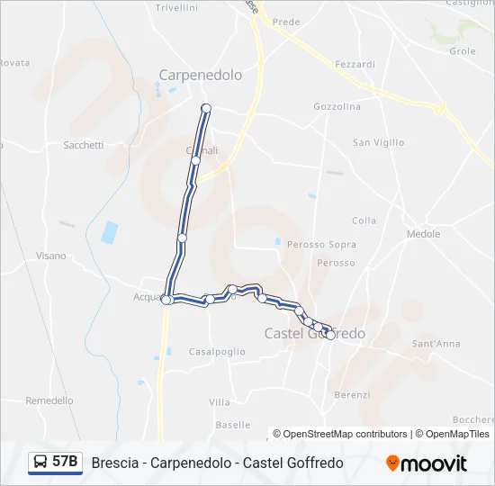 57B Bus Line Map