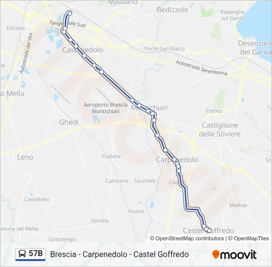 57B Bus Line Map