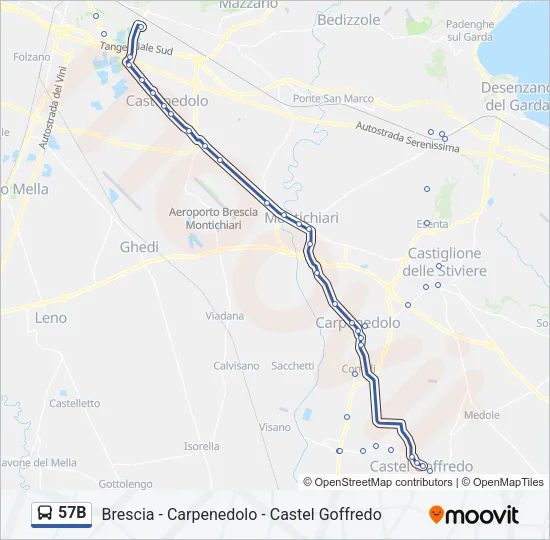 57B Bus Line Map