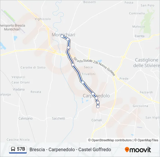 57B Bus Line Map
