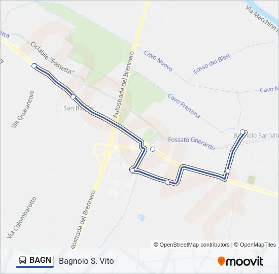 BAGN Bus Line Map