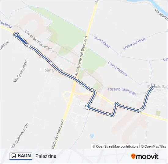 BAGN Bus Line Map