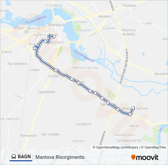 BAGN Bus Line Map