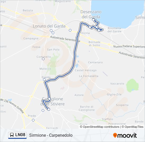 ln08 Route: Schedules, Stops & Maps - Desenzano (Updated)