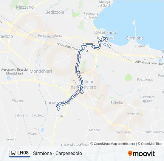 LN08 Bus Line Map