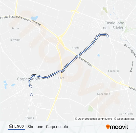 LN08 Bus Line Map