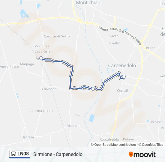 LN08 Bus Line Map