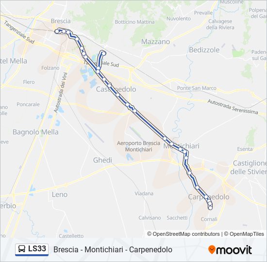 LS33 bus Line Map