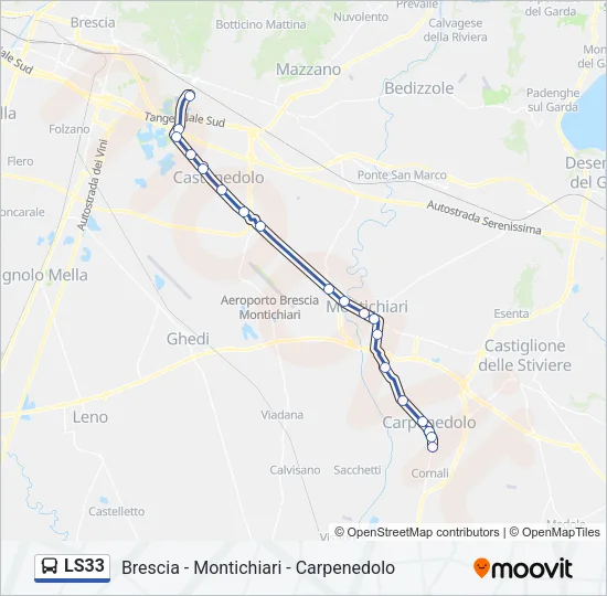 LS33 Bus Line Map