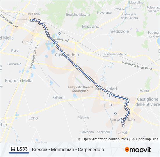 LS33 bus Line Map