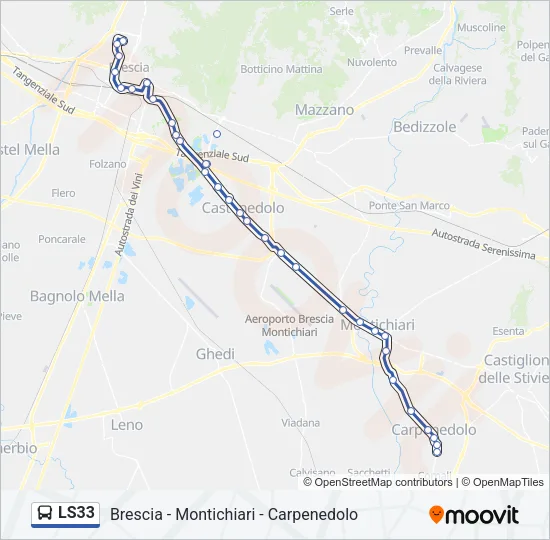 LS33 Bus Line Map