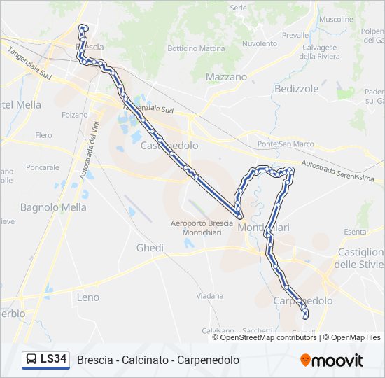 LS34 bus Line Map