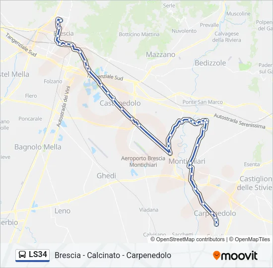 LS34 Bus Line Map