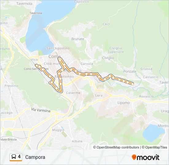 4 Bus Line Map