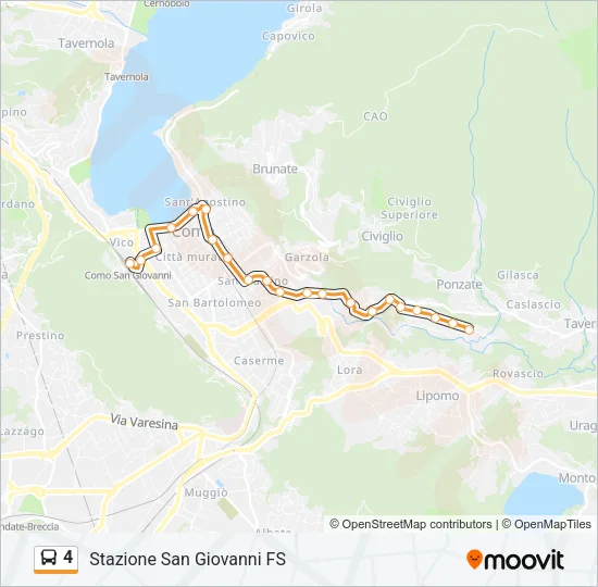 4 Bus Line Map