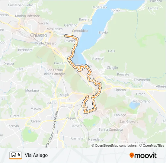 6 Bus Line Map