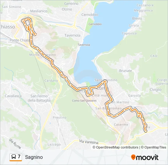 7 Bus Line Map